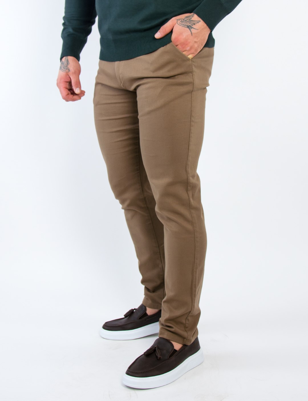 Ben Tailor ανδρικό καμιλό υφασμάτινο Chinos παντελόνι 0178K φωτογραφία